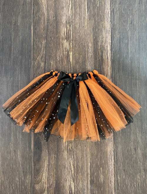 Halloween Orange & Black Sparkle Tie Tutu