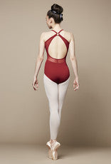 Flock Bodice Open Back Cami Leotard