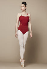 Flock Bodice Open Back Cami Leotard