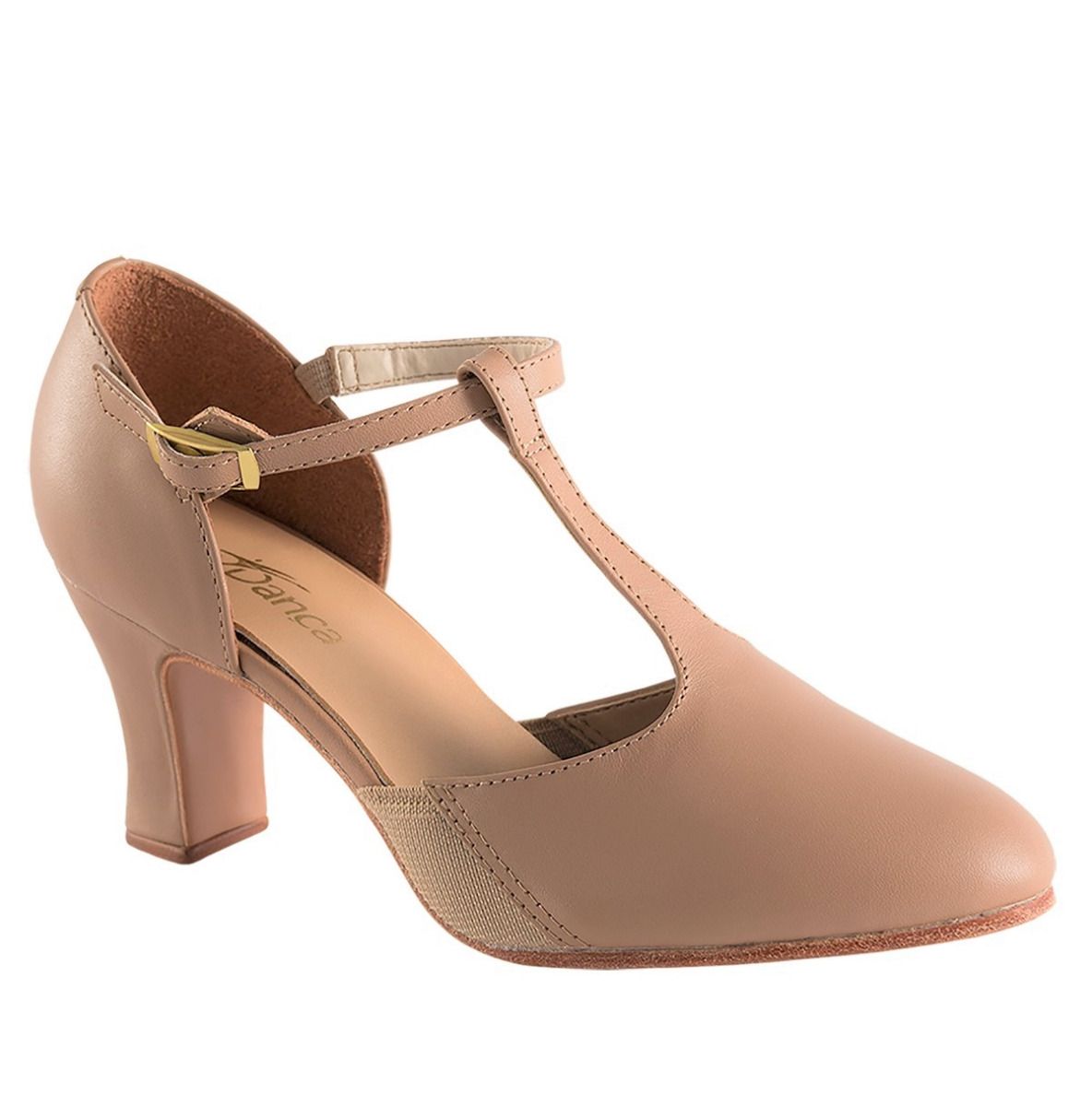 2.5" Heel Suede Sole T-Strap Character Shoe