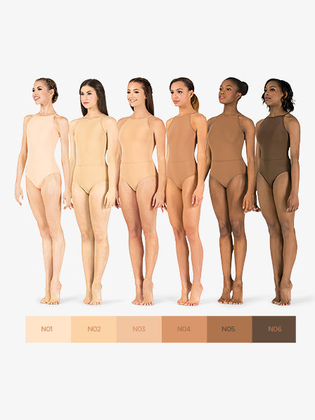 Womens True Bare "Isla" High Neck Tank Leotard
