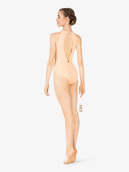 Womens True Bare "Isla" High Neck Tank Leotard