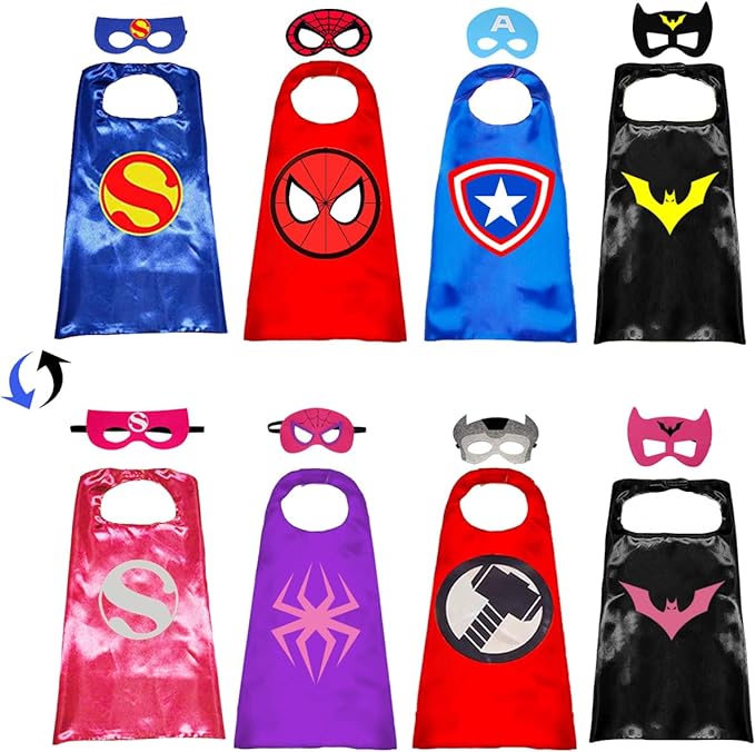 Halloween Superhero Cape & Mask Set