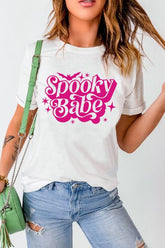 Spooky Babe Bat Crew Neck T-Shirt