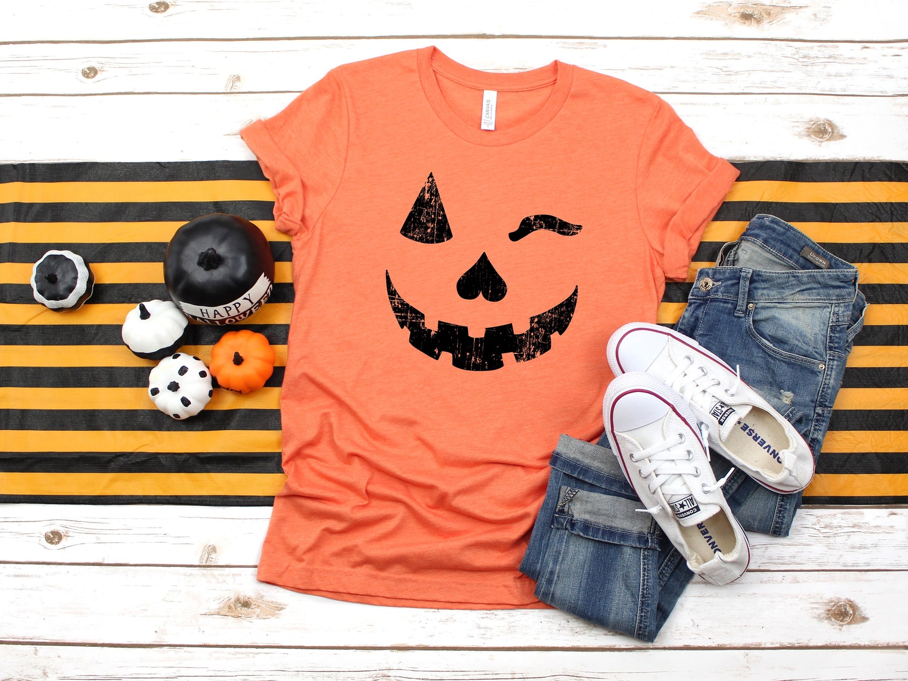 Winking Jack O'Lantern Pumpkin T-Shirt