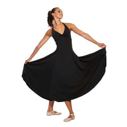 Mirella Full Circular Halter Neck Dance Dress