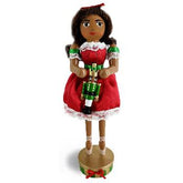 African American Clara Nutcracker in Red and Green