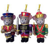Nutcracker Mouse Ornaments - Set of 3