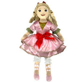 Clara Plush Doll in Soft Pink Satin Dress