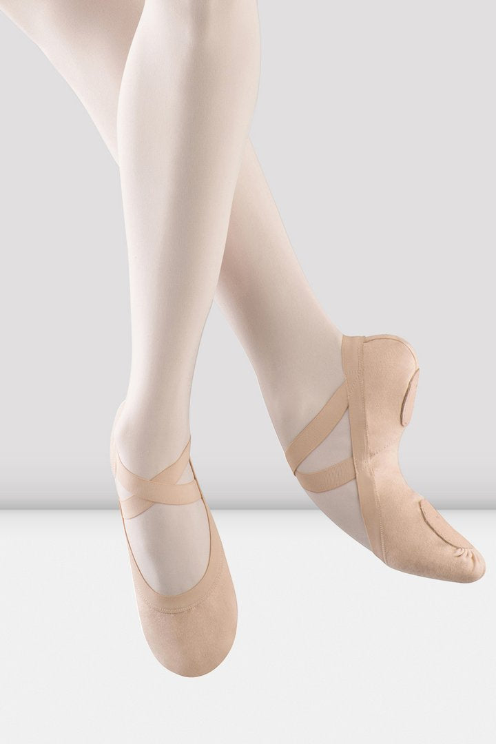 Girls Pro-Elastic Canvas Ballet Shoes