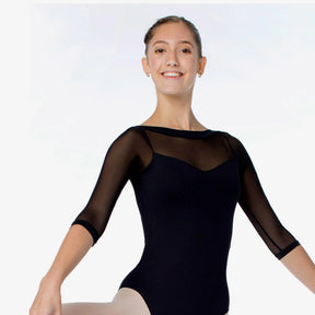 Elise - Adult Mesh Spandex 3/4 Sleeve Leotard