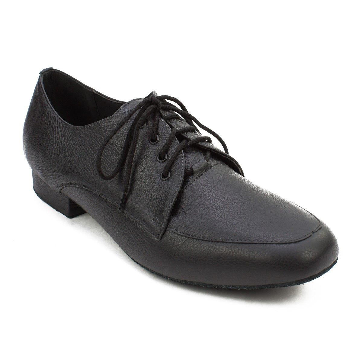 Men's Laced Up Leather Dance Shoe with Suede Soles