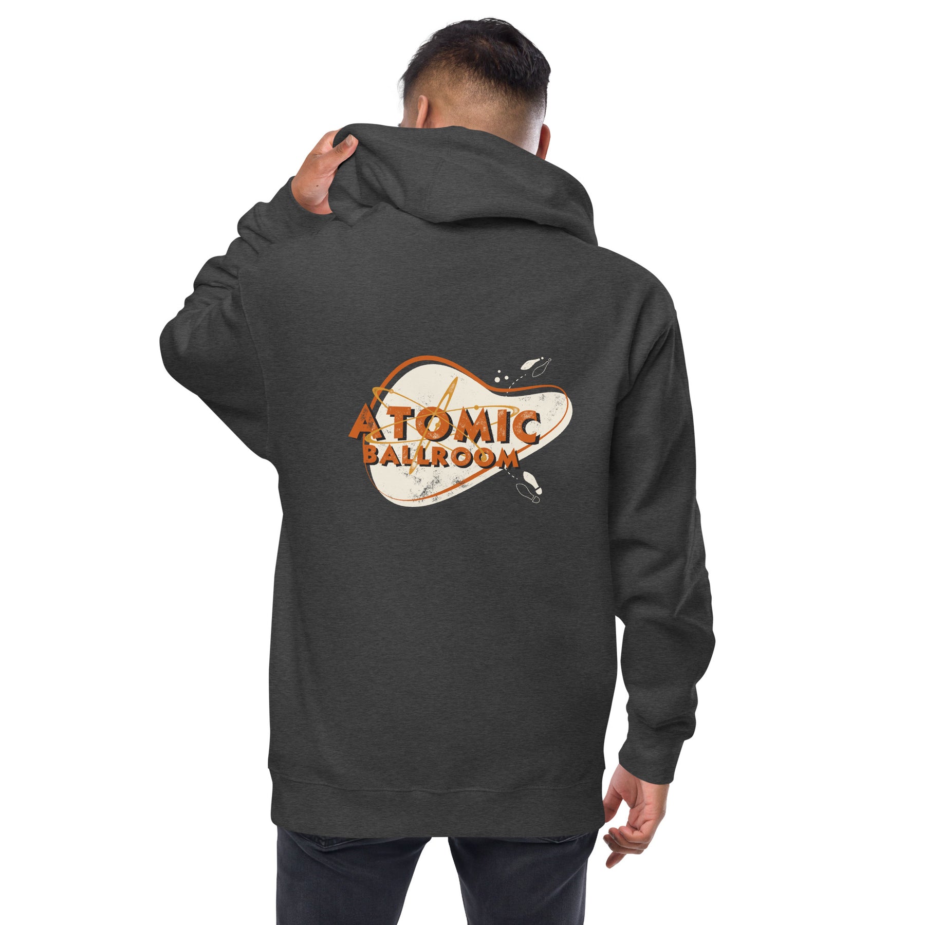 Mid century Atomic - Unisex fleece zip up hoodie